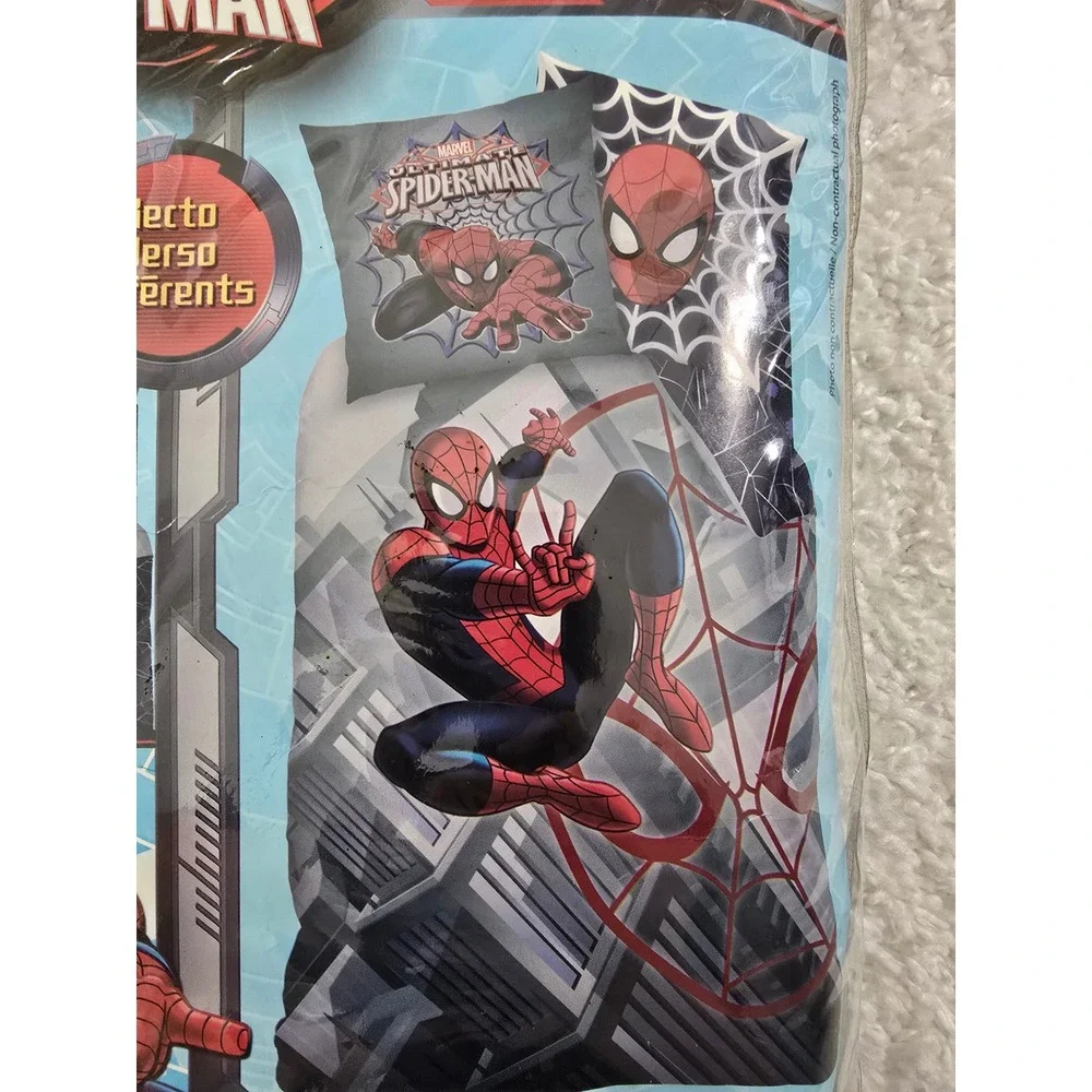 Marvel Ultimate Spider-Man Skyscraper Duvet Cover Set Reversible New 140x200cm